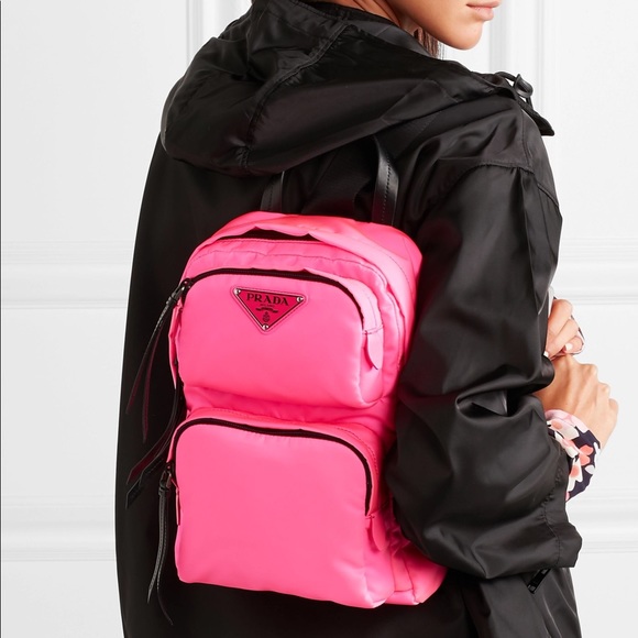 neon pink prada bag